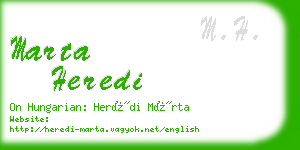 marta heredi business card